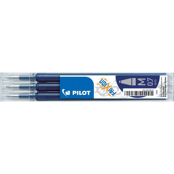 Refill til Pilot Frixion Clicker, blåsort, 3 stk.