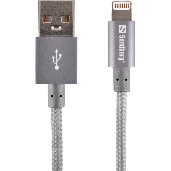 Sandberg Lightning Excellence kabel, grå (1 m)
