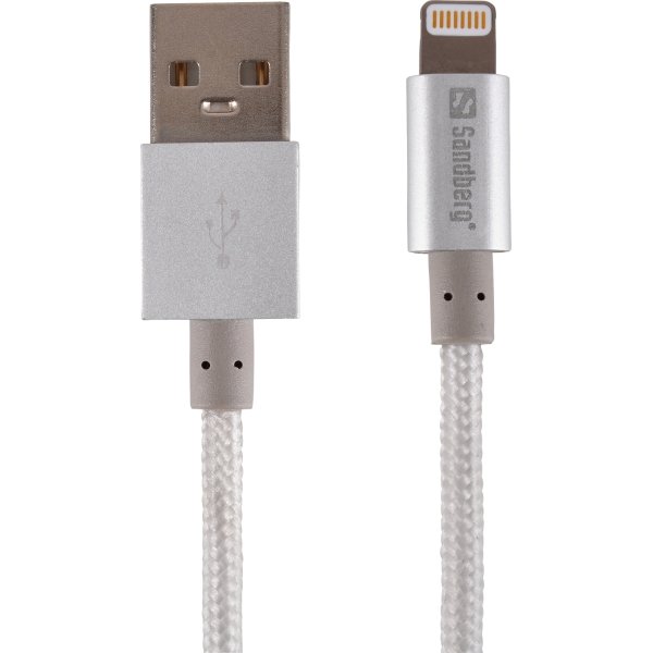 Sandberg Lightning Excellence kabel, sølv (1 m)