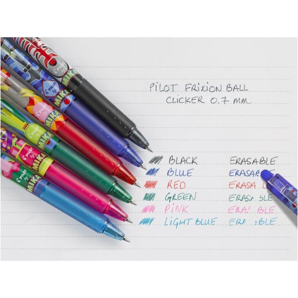 Pilot Frixion Clicker Mika Kuglepen, sort
