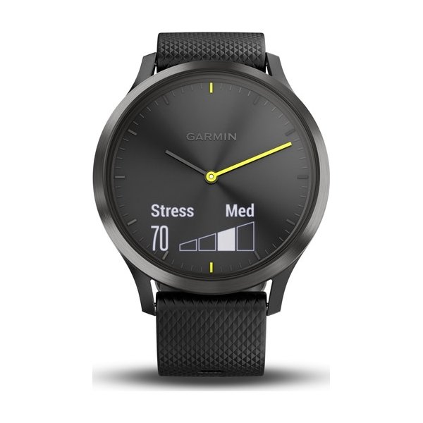 Garmin vívomove® HR hybrid-smartwatch, sort (L)