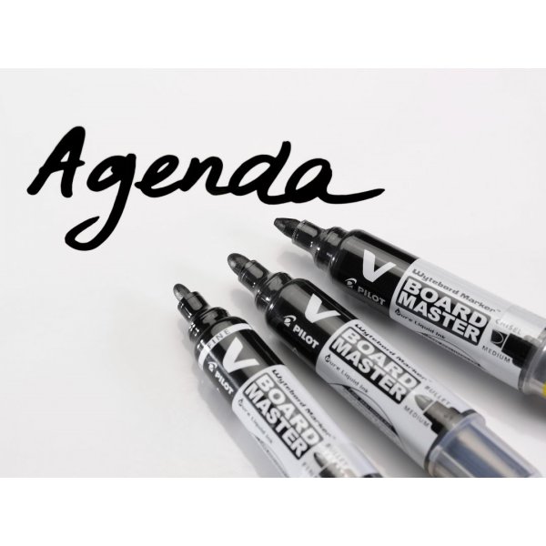 Pilot Begreen V-Board marker, rund spids, sort