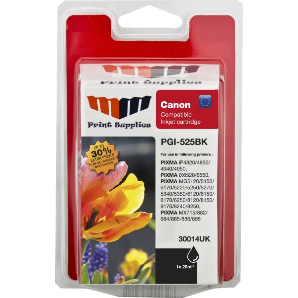 MM PGI-525PGBK kompatibel Canon blækpatron, sort