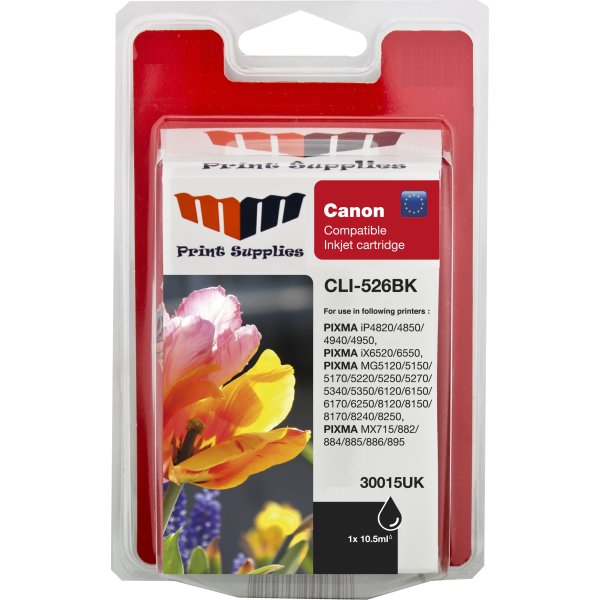 MM CLI-526BK kompatibel Canon blækpatron, sort