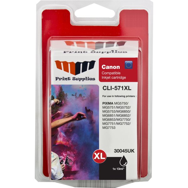 MM CLI-571XL kompatibel Canon blækpatron, sort