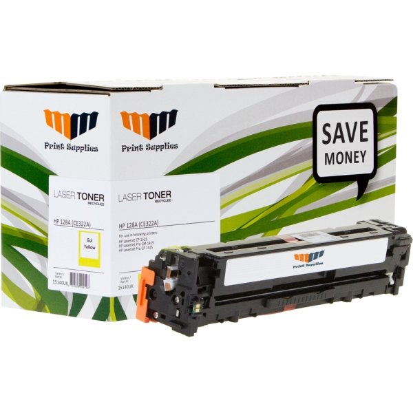 MM 128A/CE322A kompatibel HP lasertoner, gul