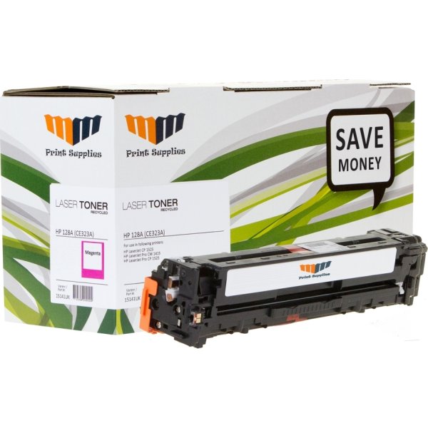 MM 128A/CE323A kompatibel HP lasertoner, rød