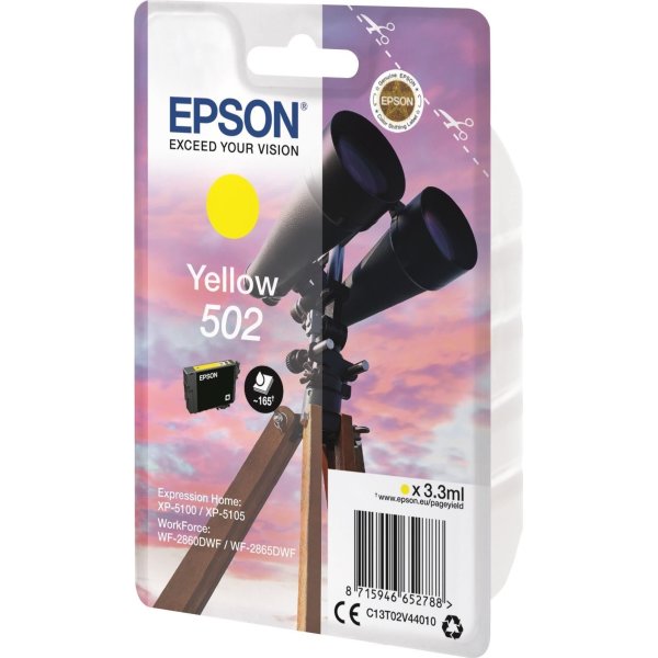 Epson T502 blækpatron gul, 3.3ml