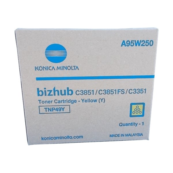 Konica Minolta C 3851 TNP49Y toner Gul, 12.000s
