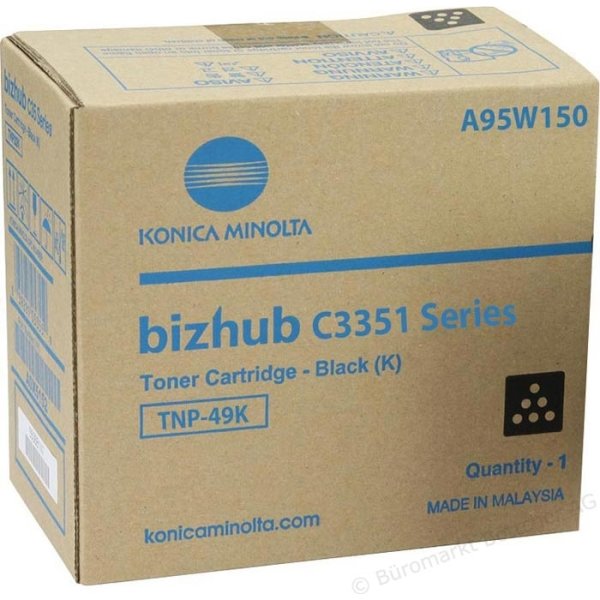 Konica Minolta C 3851 TNP49K toner, Sort, 13.000s