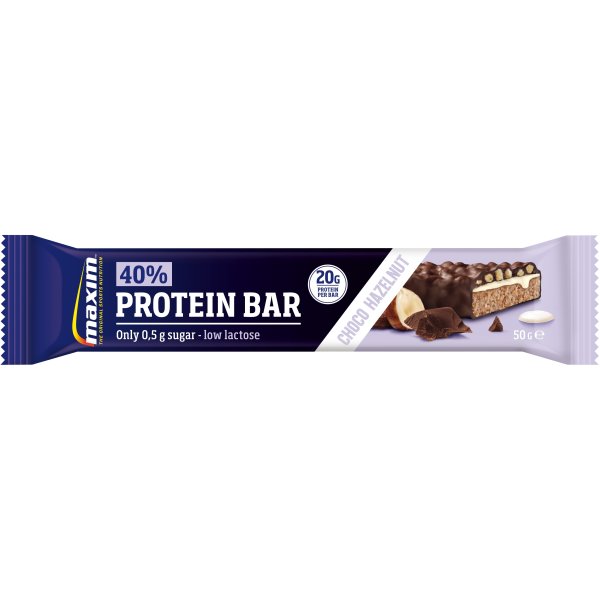 Maxim 40% proteinbar choko hazelnut, 50g