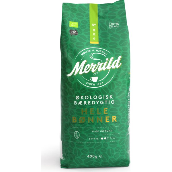 Merrild Økologiske helbønner, 400g