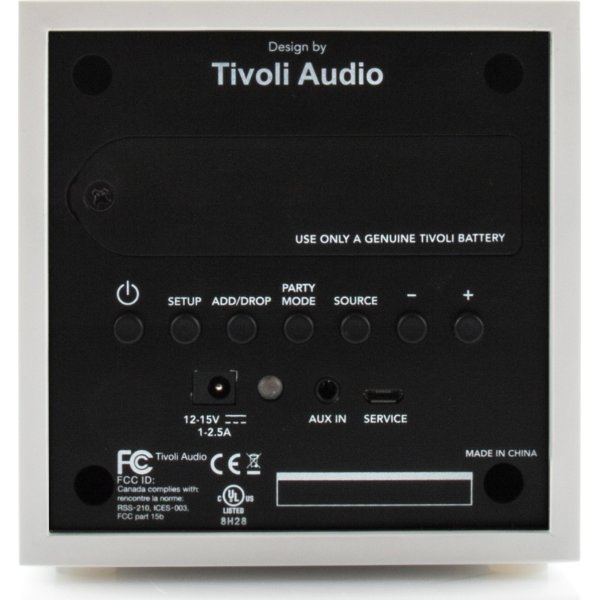 Tivoli Audio CUBE transportabel højttaler, hvid