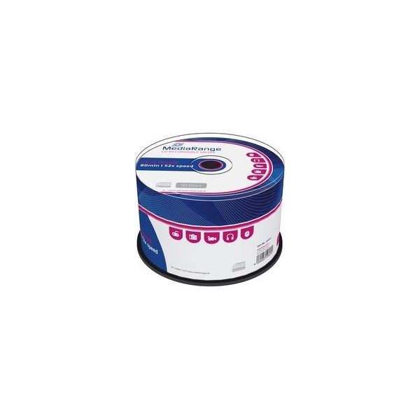MediaRange CD-R 700MB/80min 52x spindel, 50 stk