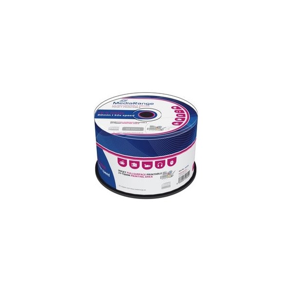 MediaRange CD-R 700MB/80min 52x printable, 50 stk