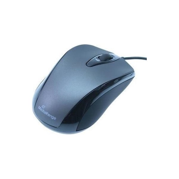 MediaRange Optical mus, 3 knapper, sort