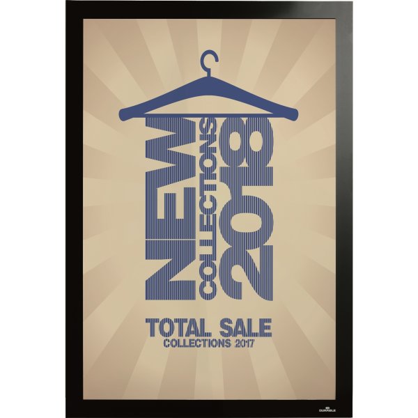 Durable Poster Sun Magnetramme A2, sort