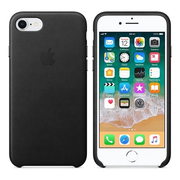 Apple iPhone 8/7 Leather Case, Black