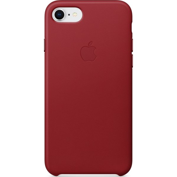Apple iPhone 8/7 Leather Case, (PRODUCT)RED