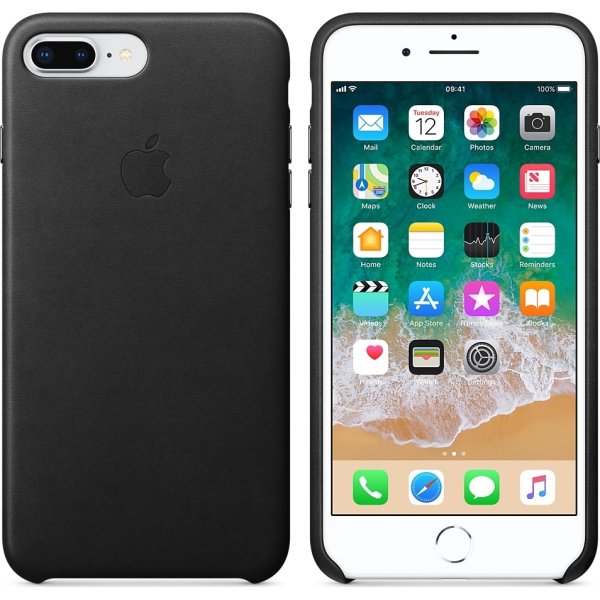 Apple iPhone 8/7 Plus Leather Case, Black