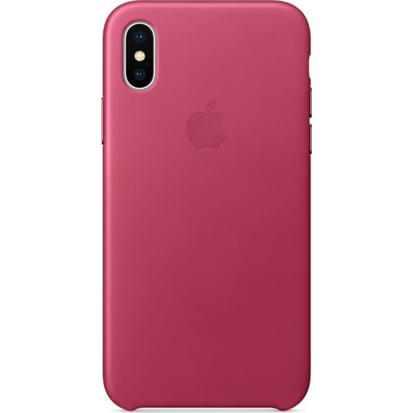 Apple iPhone X Leather Case, Pink