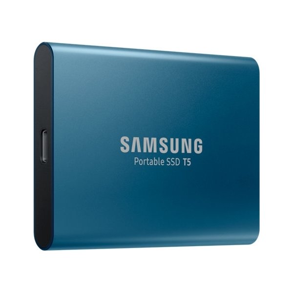 Samsung T5 ekstern SSD harddisk 250GB, blå