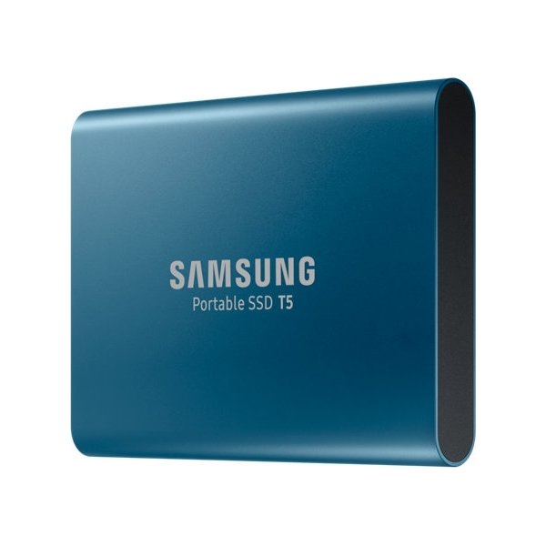 Samsung T5 ekstern SSD harddisk 250GB, blå