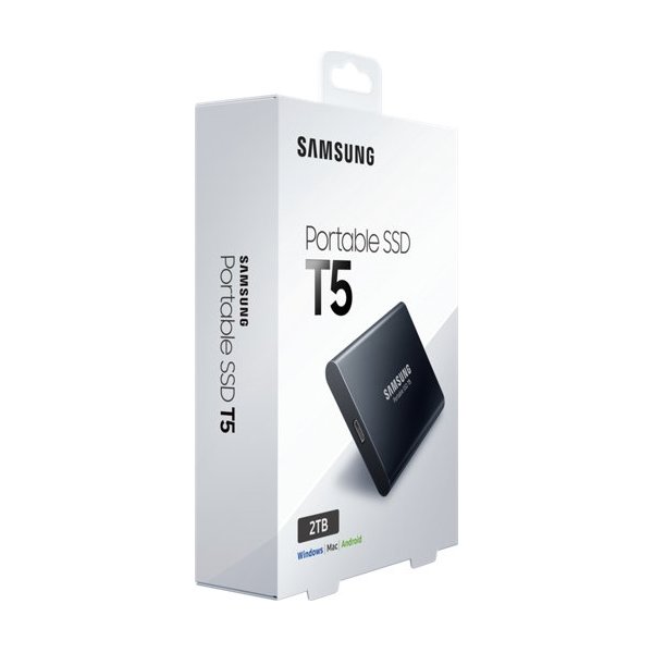 Samsung T5 ekstern SSD harddisk 2TB, sort