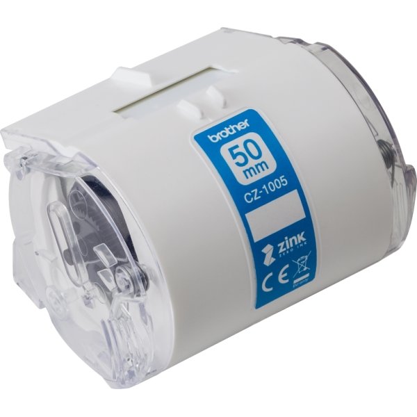 Brother TZe-Zero-ink labeltape 50mm x 5m, hvid