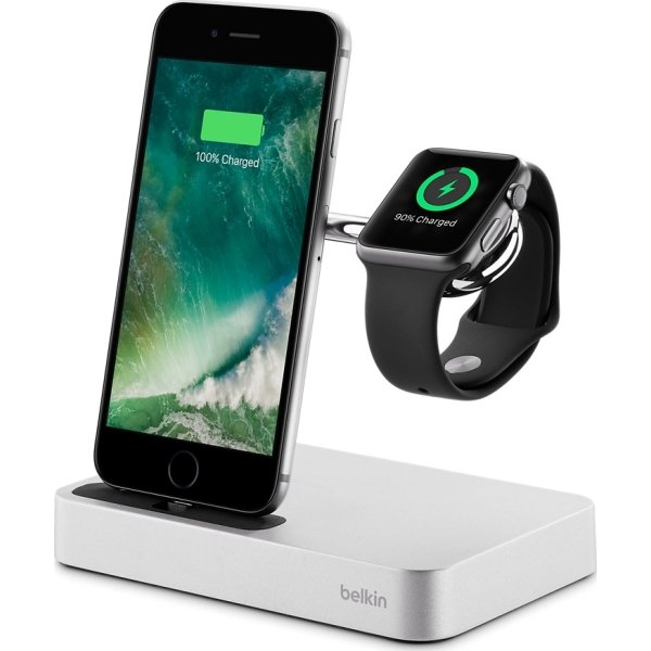 Belkin Dockstation, Apple Watch og iPhone, sølv