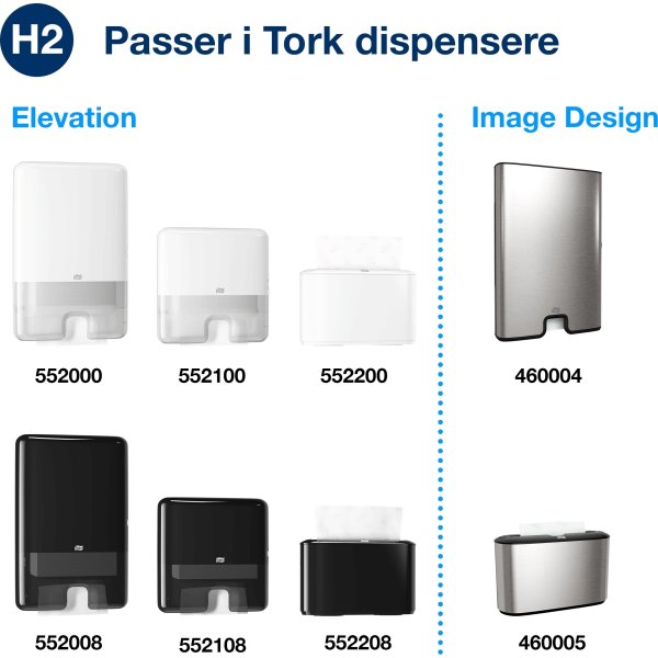 Tork H2 Xpress Advanced Håndklædeark, 3-fold,21 pk