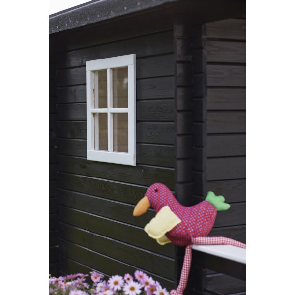 PLUS legehus m/terrasse ubeh. nåletræ 134x134+58cm