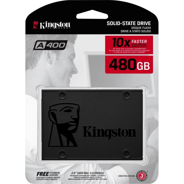 Kingston A400 ekstern harddisk SSD 2.5" - 480 GB