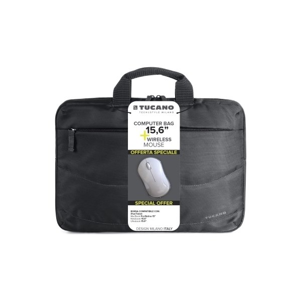 Tucano computertaske 15,6" + Trådløs mus