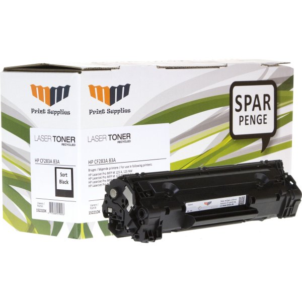 MM 83A/CF283A kompatibel lasertoner, sort, 1500s