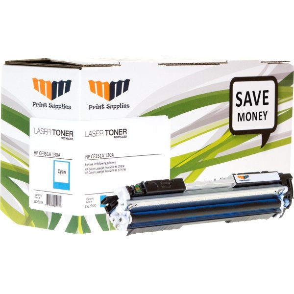 MM 130A/CF351A kompatibel lasertoner, blå, 1000s