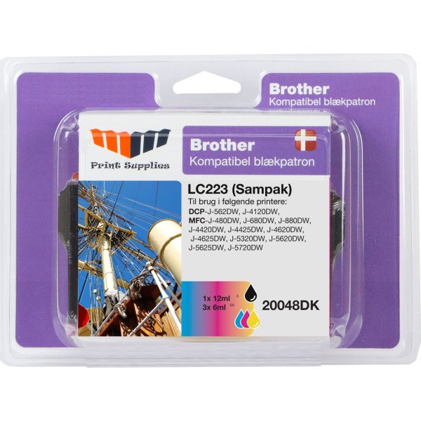 MM LC223VALBP kompatible blækpatroner, sampak