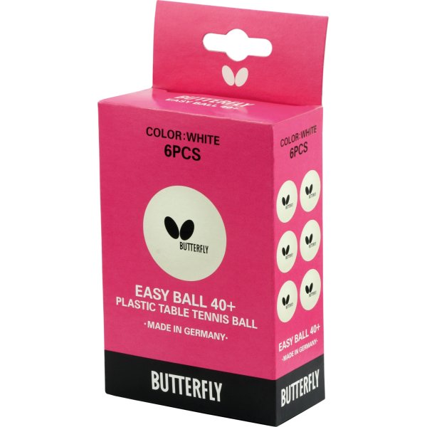Butterfly Easy ball bordtennisbolde, 6 stk