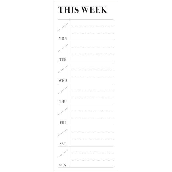 Mayland Kalendersticker Week Do it, 50 x 170 mm