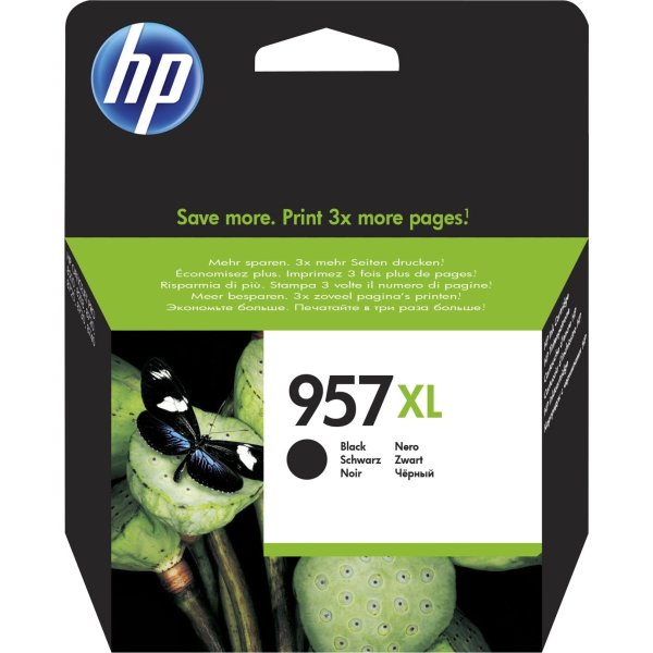 HP No957XL blækpatron blister, sort, 3.000s