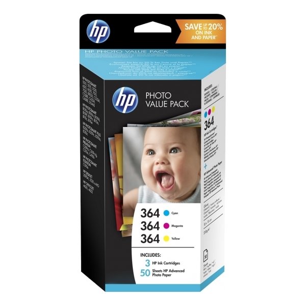 HP No364 blækpatron sampak + fotopapir