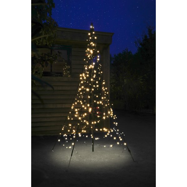 Juletræ m/ 300 LED lys, H 200 cm