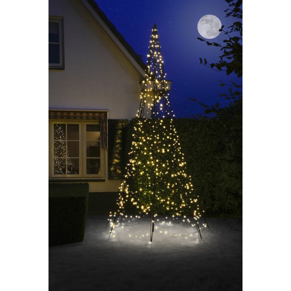 Juletræ m/ 640 LED lys, H 420 cm