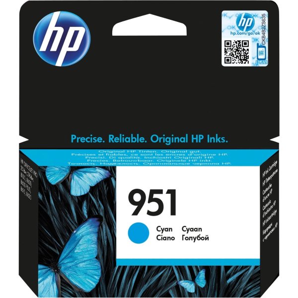 HP No951 blækpatron, cyan, 700s