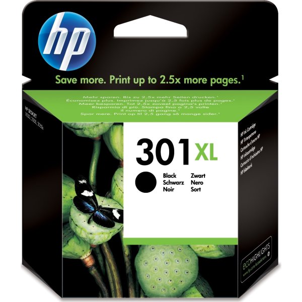 HP No301XL blækpatron, blister, sort