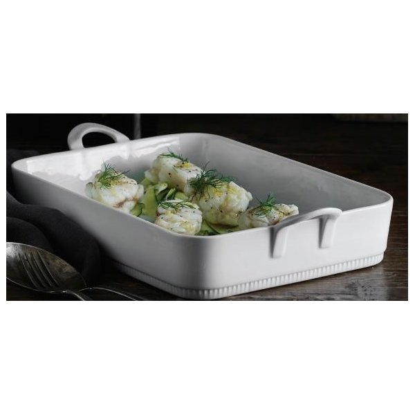 Pillivuyt Toulouse lasagnefad hvid, 34X24,5X7 cm