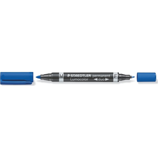 Staedtler Lumocolor Duo Marker 348, perm, blå