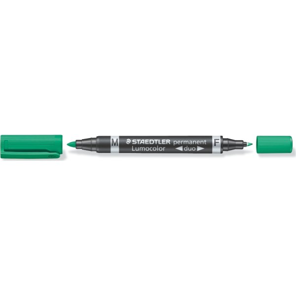 Staedtler Lumocolor Duo Marker 348, perm, grøn