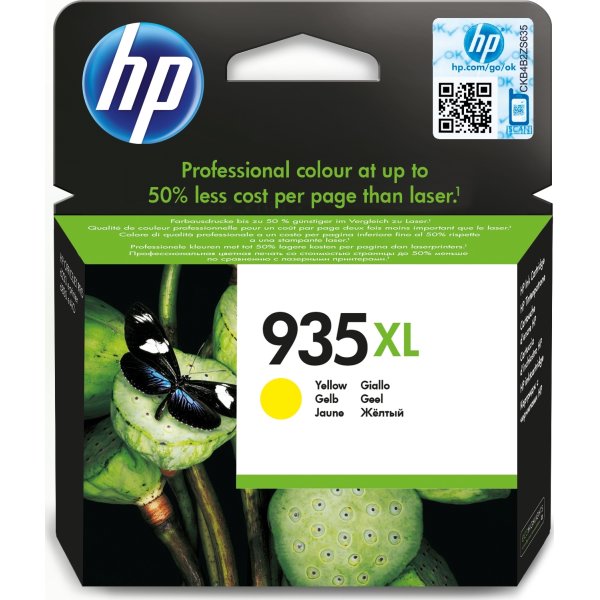 HP No935XL blækpatron, blister, gul, 825s