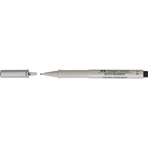 Faber-Castell Ecco Pigment Finepen 0,8 mm, sort